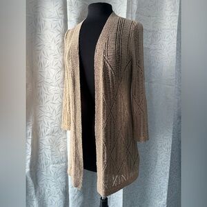 Cable & Gauge Tan Knit Cardigan